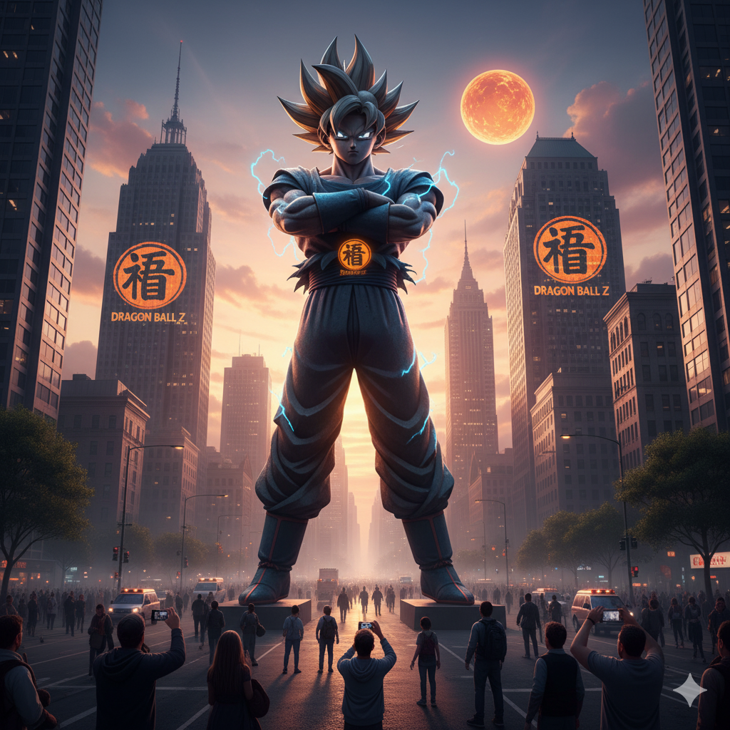 Figurine Dragon Ball Z Goku Géante en résine fait main 70 CM !